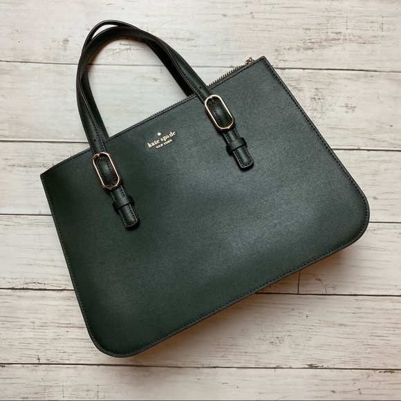 kate spade Handbags - Kate Spade Dark Green Satchel Crossbody